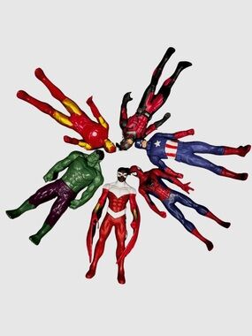 Marvel Avengers Hulk Falcon Ant-man Captain America 6” LOT of 6)
